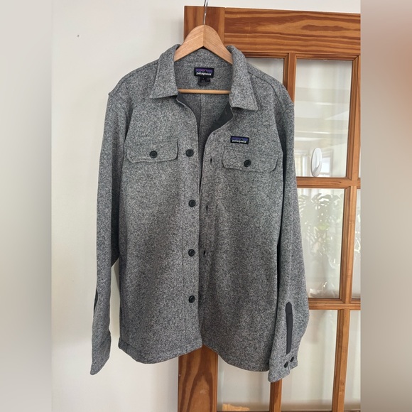 Patagonia Better Sweater Fleece Shirt Jacket Mens Large Gray - Picture 2 of 11